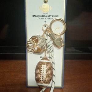 Piper Gold and White Keychain Charm